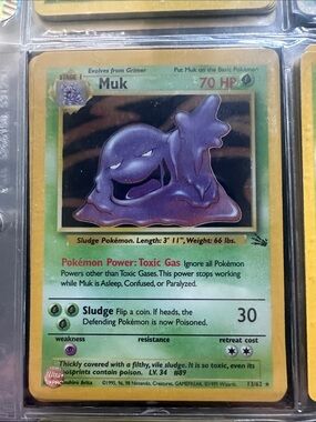 1999 Pokemon Fossil Muk 13/62 Unlimited